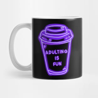 Adulting Is Fun Purple Coffee Mug